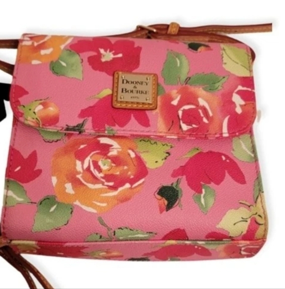 Dooney & Bourke Plumeria Floral Crossbody/Letter Carrier Bag NWT - Picture 6 of 6